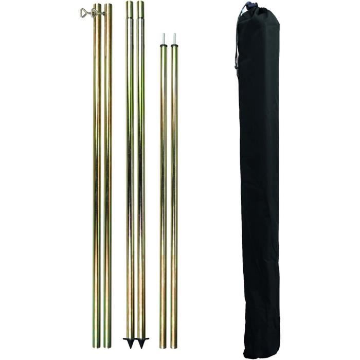 CampAir Lot de 2 Mâts de Fixation Télescopiques pour Voile d'Ombrage, Bâches, Auvent - Couleur