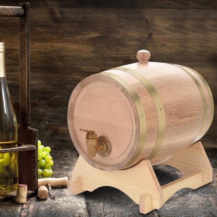 Bonanza Wood Eichenfass 10L – Whisky-, Wein- & Alkoholreifung, Mit Zapfhahn & Gestell, Mittlere Röstung, Bienenwachs-Imprägnierung