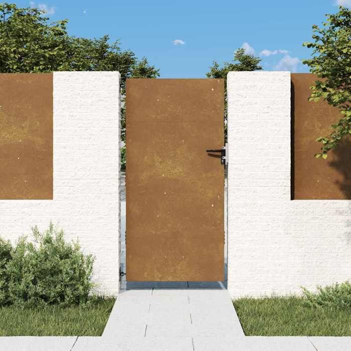 vidaXL Portail de jardin 85x175 cm acier corten 153260