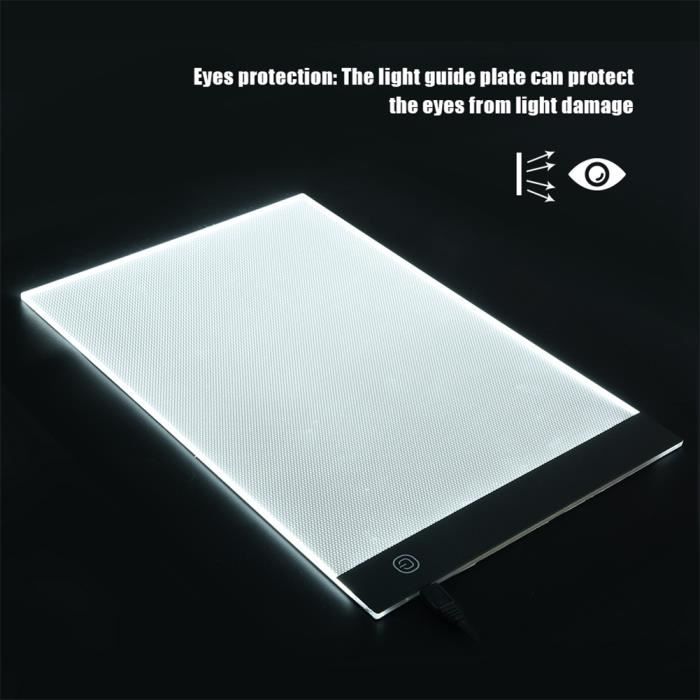 Tableau Lumineux De Traçage Dessin - Planche à Dessin Miroir Avec Gradation Réglable, Idéale Pour Débutants Et Artistes
