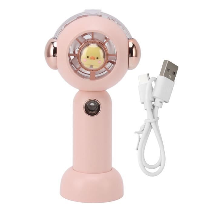 Ventilateur de brumisation portatif USB - Vvikizy - Rose - ABS - Débit dair élevé - Fonctionnement silencieux - Compact et portable - Vvikizy