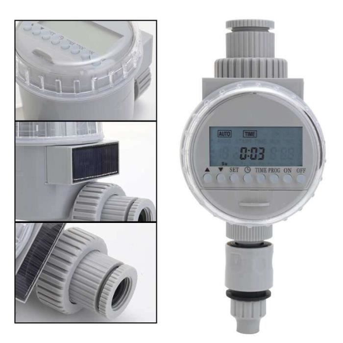 Programmateur D'arrosage Numérique étanche IPX5 Avec Fonction Retard Pluie - Pour Jardin, Pelouse, Terrasse - Mode Automatique Et Manuel, Alimentation Piles