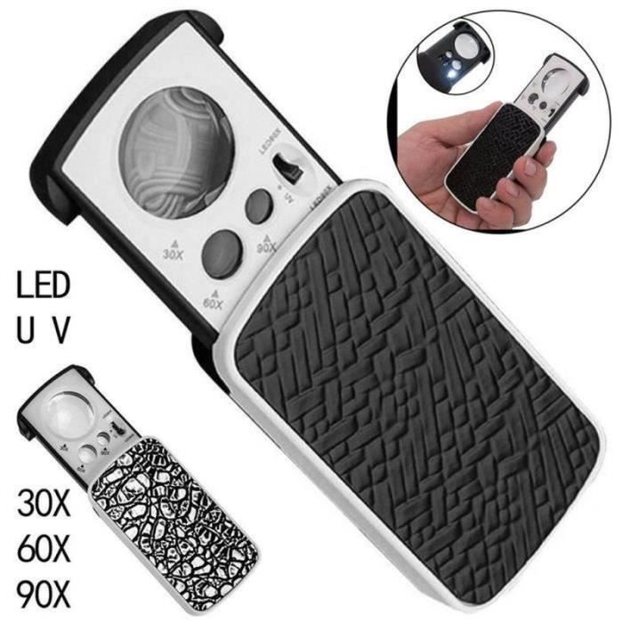Lot 10x Loupe Bijoux 10x LED UV - Loupe De Poche 21mm Pour Bijoutiers Et Collectionneurs