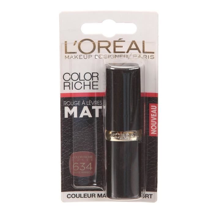 Loreal Paris Rouge à Lèvres Color Rich Mat 634 Greige Perfecto