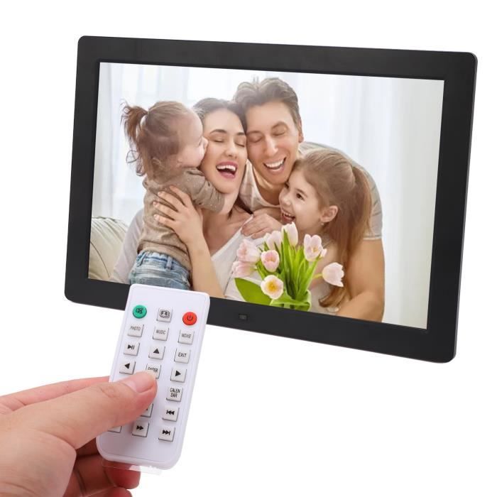 Zerone Cadre photo WiFi intelligent de 15 pouces Cadre photo numérique HD 15 pouces Télécommande intelligente Lecteur vidéo