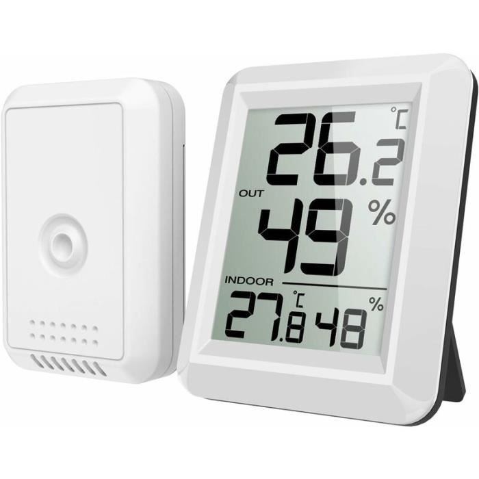 Comparer les prix de Thermomètre Intérieur et Extérieur avec Sonde Extérieure - ZVD - LCD - Sans Fil