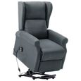 MPO Fauteuil Salon inclinable Fauteuil Relax - Fauteuil Relaxation Gris clair Tissu @762975-1