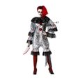 Déguisement Femme Clown Gris Ensanglanté - ATOSA - Halloween - Tissu satiné - Adulte-1