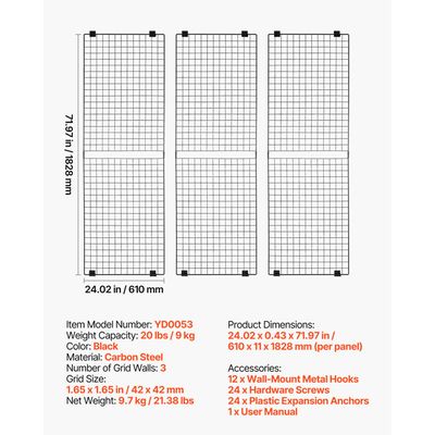 LOYONAL 2 Pack Grille Murale Décorative Métal - Panneau Photo DIY Pour Chambre