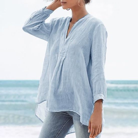 Haut Chemisier Femme TROIS Noir En Lin Sans Bretelles - Taille US 2-4, Neuf Avec étiquettes