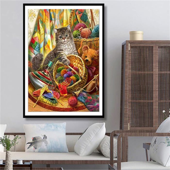 Décoration Murale Diy COKYIS Kit Diamond Painting Berger Allemand 40x50cm - Broderie Strass 5D DIY - Décoration Murale Kit Diamond Painting 5D