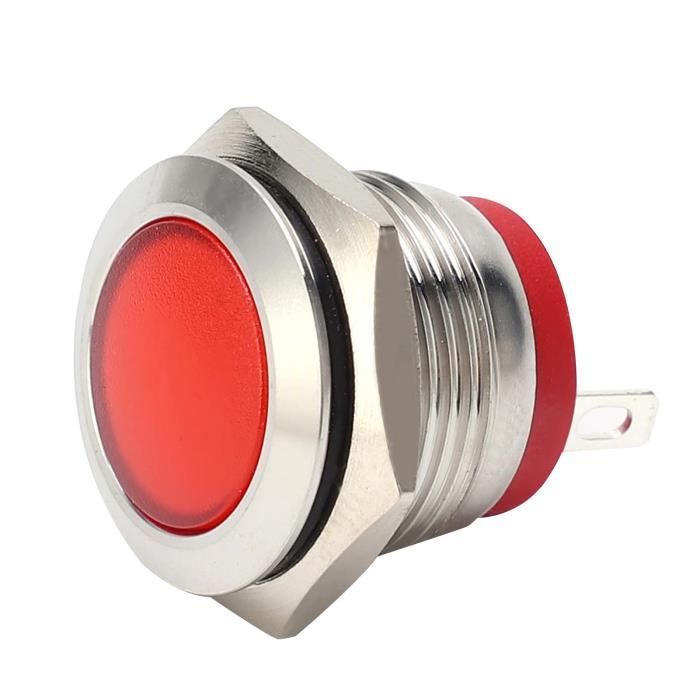 Voyant Lumineux IP66 Indicateur LED 6V Rouge - 16mm Base Métal Ignifuge IP66 - Pour Voiture, Camion, Bateau - Signal Lumineux étanche Signal Lumineux étanche IP66 Voyant Lumineux IP66 Indicateur LED 6V Rouge - 16mm Base Métal Ignifuge IP66 - Pour Voiture, Camion, Bateau - Signal Lumineux étanche Signal Lumineux étanche IP66