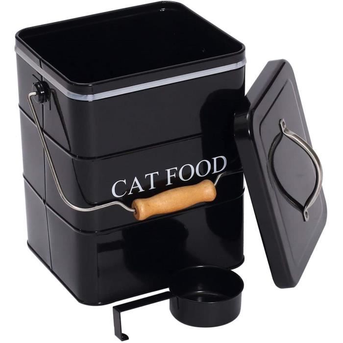 Geyecete Boîte à Croquettes Hermétique 2.8 L Pour Chien/Chat - Plastique Sans BPA Avec Tasse Doseuse Et Poignée