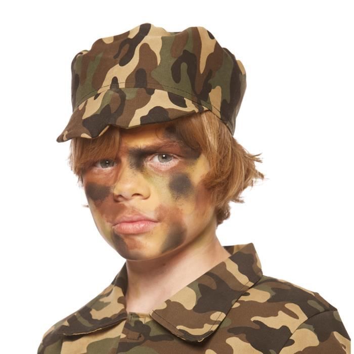 Kit de maquillage Soldat Couleurs Jaune, Vert, Marron et Noir