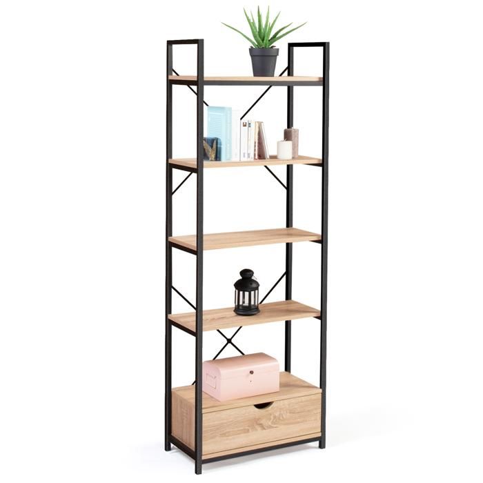 IDMarket Etagère à Plantes Detroit 5 Niveaux - Porte Plantes Design Industriel 106cm