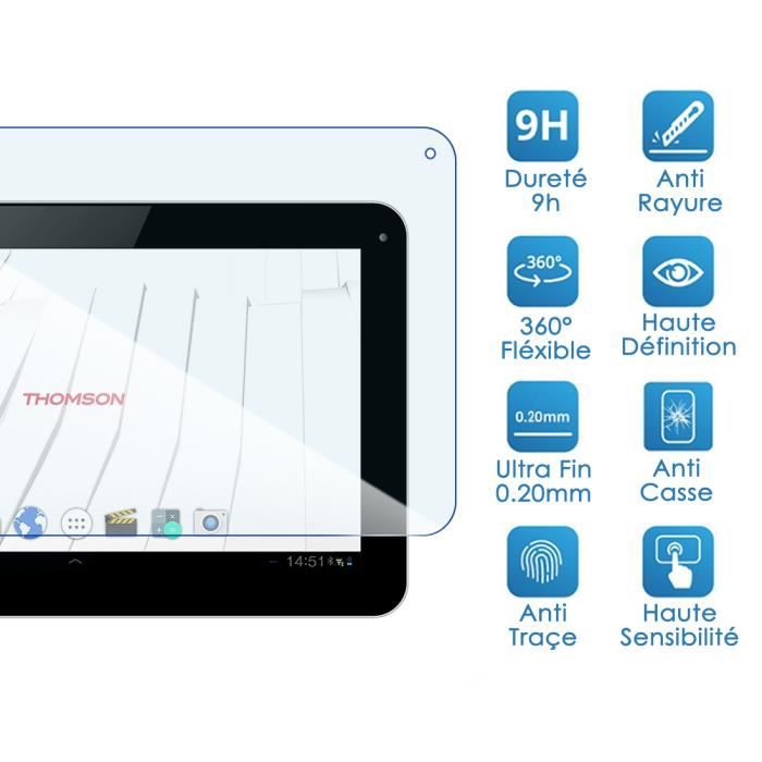KARYLAX Protection Écran Verre Flexible 9H Pour Thomson TEO 10 LTE 10.1" - Anti-Rayures Incassable