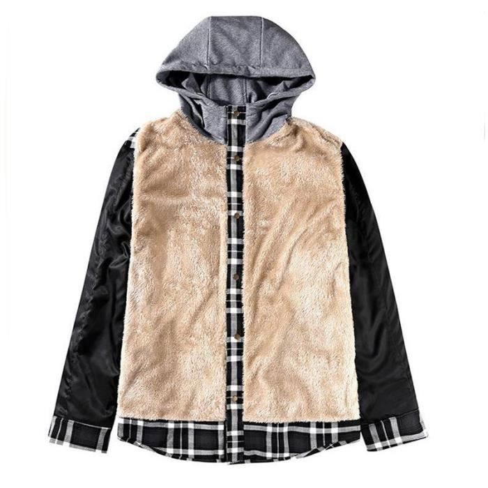 Veste D'hiver Pour Homme En Velours épais Double Poche Cowboy Western Imprimé 3D Marron Chaud Veste En Coton Pour Homme 2, Bleu Marine, XS