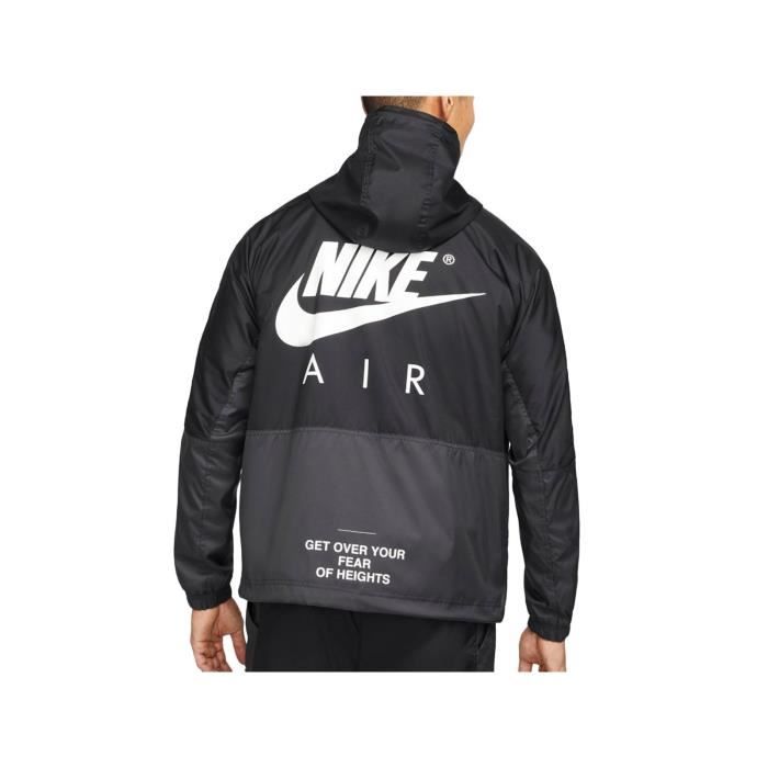 Veste Coupe-vent Nike AIR WOVEN LINED - Noir - Manches longues - Respirant  Noir - Cdiscount Sport