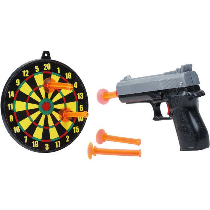 WONDERKIDS Pistolet à fléchettes avec cible – 1 pistolet + 1 cible – Dès 8 ans – Mixte - Jeux - Jouets