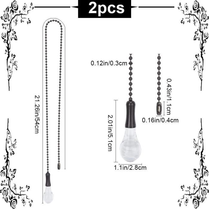 Ensemble Chaîne De Traction Pour Ventilateur De Plafond, Boule