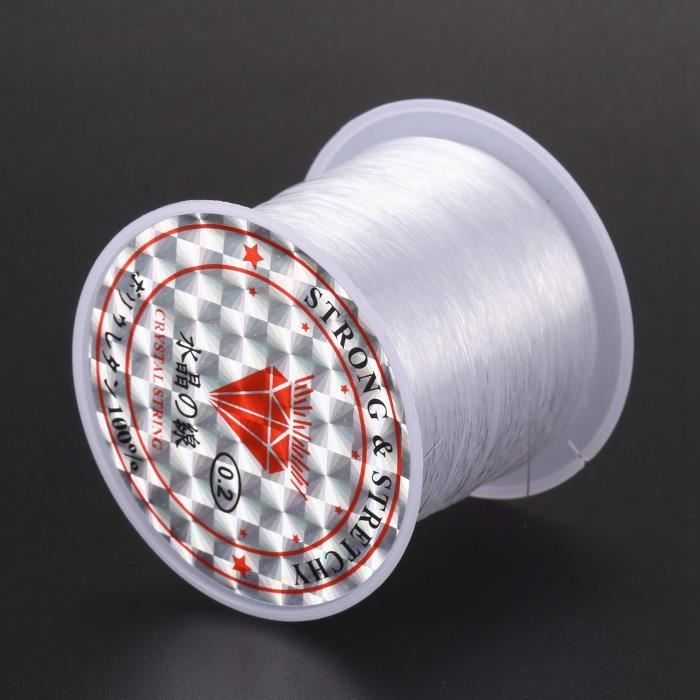 2X ChaîNe de Perles de Bobine de Ligne de PêChe de Poisson En Nylon  Transparent de 0,2 mm de DiamèTre - Cdiscount Sport