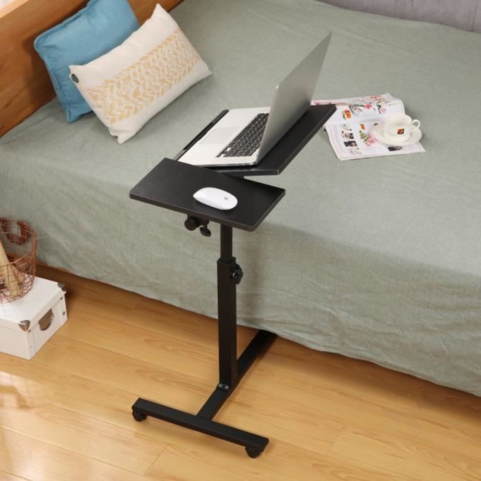 Table De Lit Pliable Pour Ordinateur - Réglable En Hauteur Et Angle - Avec Tiroir Et Support Tablette