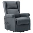 MPO Fauteuil Salon inclinable Fauteuil Relax - Fauteuil Relaxation Gris clair Tissu @762975-2