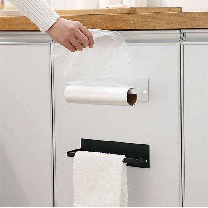 Porte Essuie-Tout Mural Nizirioo 28cm Acier Inoxydable - Dérouleur Sopalin Cuisine Et Salle De Bain Argent