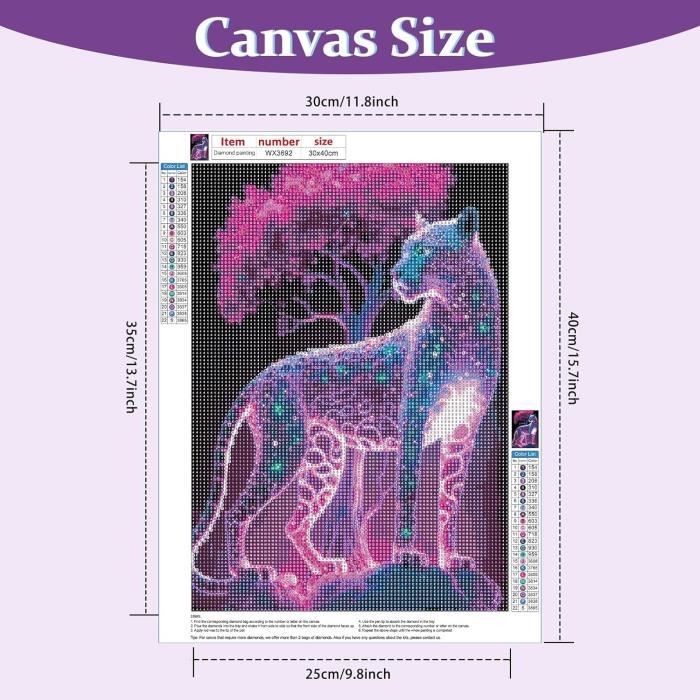 CEOVR Kit Peinture Par Numéros Adulte – Léopard – Toile 40x50 Cm Sans Cadre – Peinture Acrylique Non Toxique – DIY Loisir Créatif