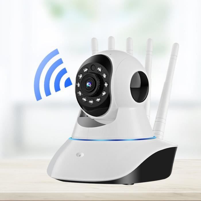 Caméra Surveillance WiFi Intérieure Sans Fil 360° Vision Nocturne Audio  Détection Mouvement - Alarme et vidéosurveillance (10743542)