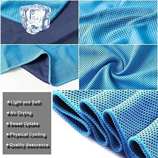 Lot De 4 Serviettes Rafraîchissantes Microfibre - 100x30 Cm - Sport, Yoga, Voyage - 4 Couleurs Vives Avec Mousqueton
