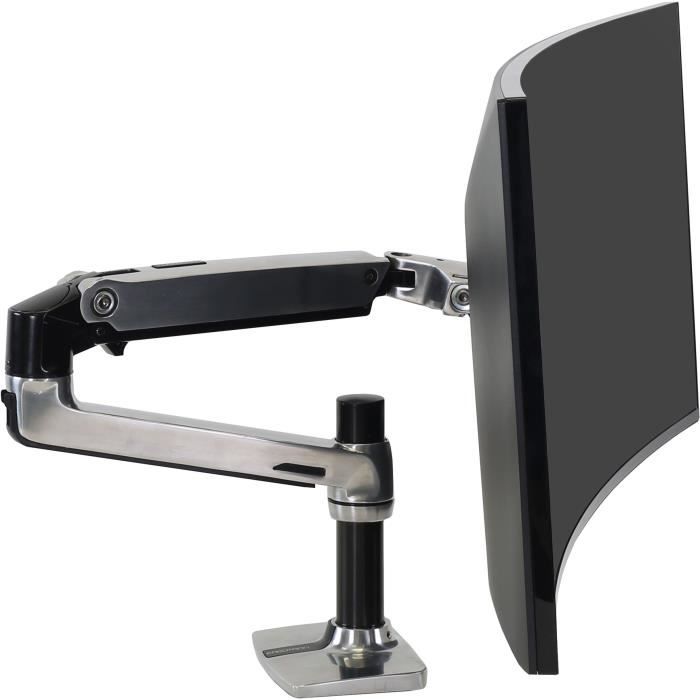 Ergotron LX - Kit de montage (bras articulé, fixation par pince pour  bureau, poteau, support d'extension) - pour Écran LCD - aluminium, acier -  blanc - Taille d'écran : jusqu'à 34 pouces 