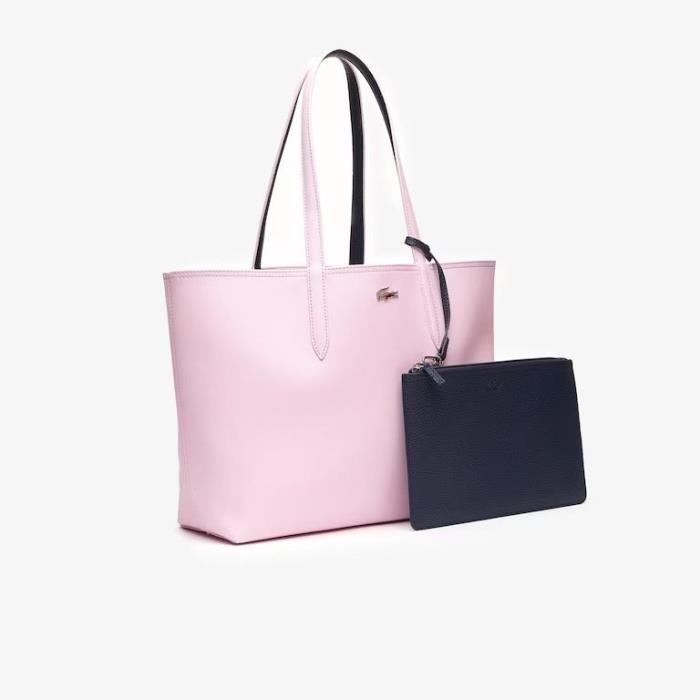 Sac Shopping Tote Bag Lacoste Cabas Shopping reversible bicolore Lacoste Anna A4 NF2142AA couleur Albizia marine 166 Cdiscount Bagagerie Maroquinerie