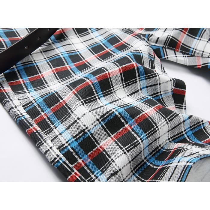 Jean sales carreaux homme