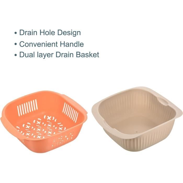 Generic Panier à Fruits En Métal à 2 Niveaux,cuisine, étagère De