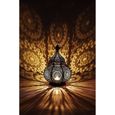 Petite Lanterne marocaine en métal Ziva 30cm noir | Photophore marocain pour l’extérieur au jardin ou l’intérieur sur la tabl 56-3