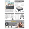 INTEX Matelas double Essential Rest - Lit gonflable - avec pompe électrique - pour intérieur - PVC - Gris - 152x203x46 cm-3