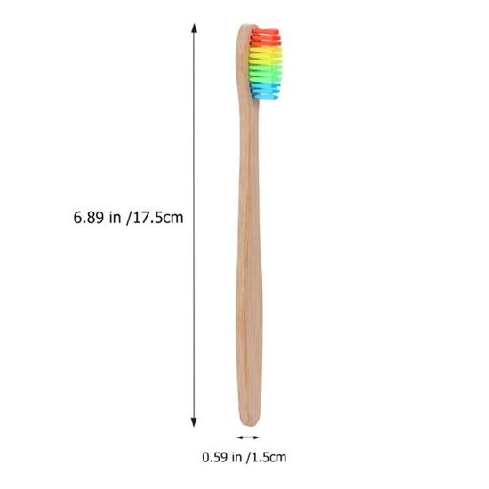 Brosse à Dents En Bambou Naturel 100% Biodégradable - Poils Medium, Emballage éco, à L'unité
