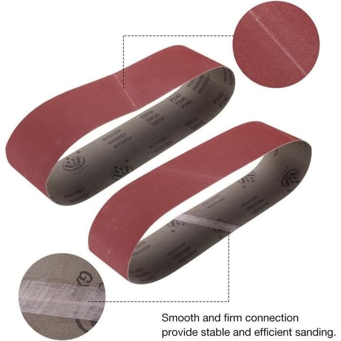 Bande abrasive 100x915 mm.5 sortes de gravier mixte (2X40 80120180