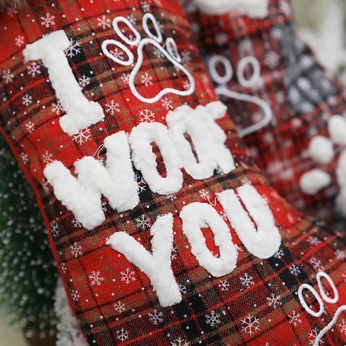 Decoration De Noel Chaussettes Ecossaises A Col En Fourrure Noel Motif Anglais Multicolore22 Cdiscount Maison
