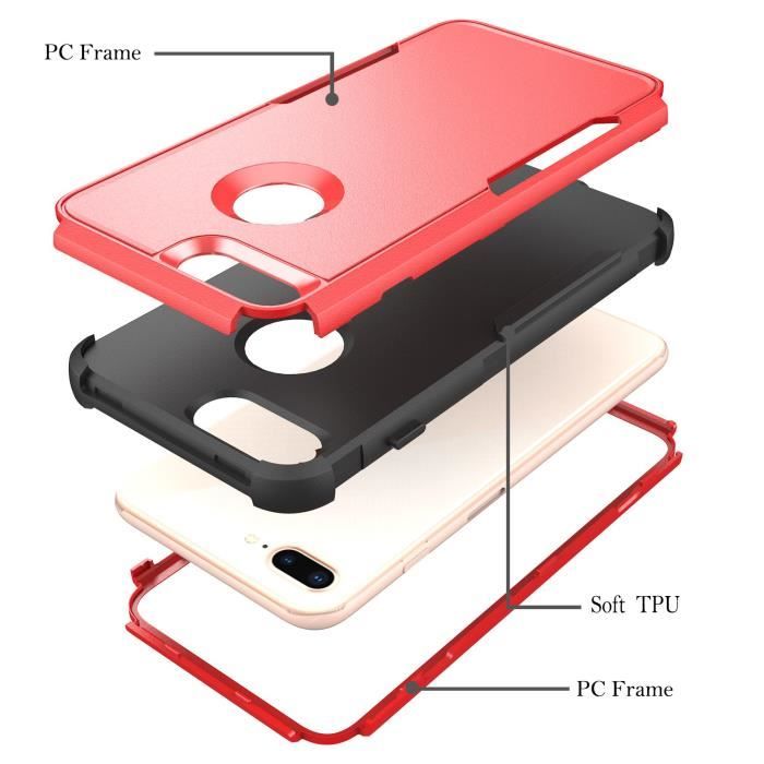 Coque iPhone 8 Plus 360 360 Degr s Avant et Arri re Full