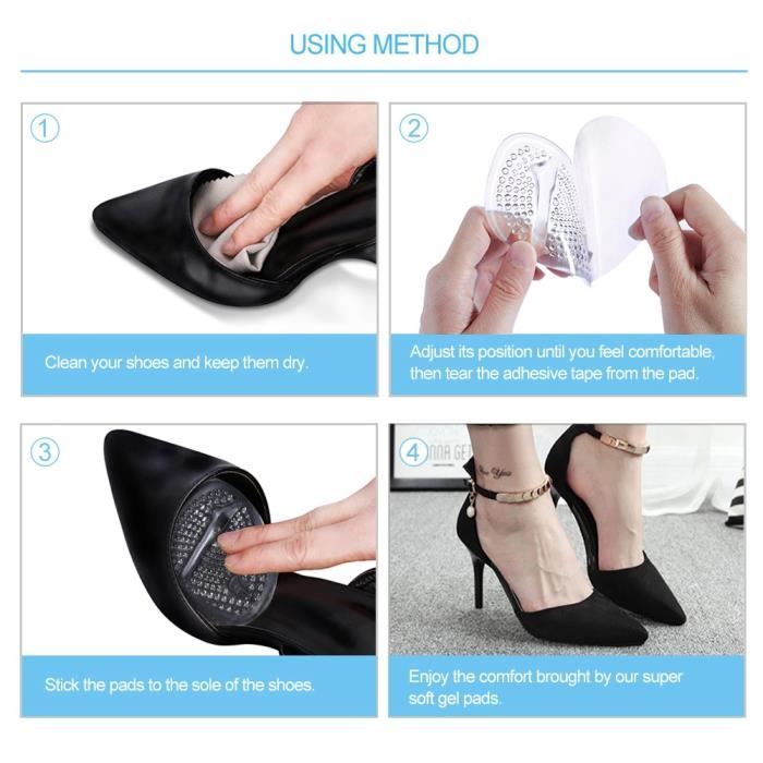 Coussins de l avant pied Semelles Interieures en Gel Talons Antiderapants Demi semelle Interieure Femme Chaussettes parfum des Cdiscount Sante Mieux vivre