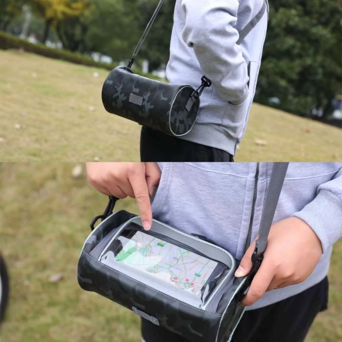 Sacoche Vélo Téléphone Étanche, Support Sac de Vélo Cadre avec Ecran  Tactile Sensible Guidon Pochette Vélo VTT pour 6.7 Smartphone - Cdiscount
