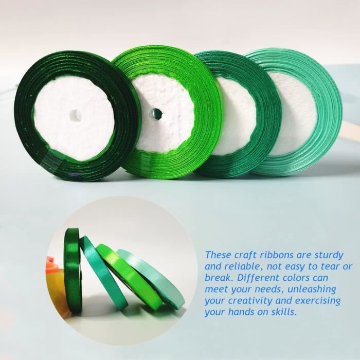 Ruban Satin 22m*10mm Ruban Tissu 18 Couleurs Ruban Cadeau Rubans Pour