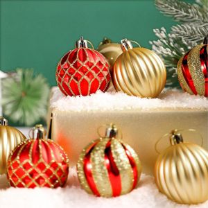 16 Pcs Boules De Noël Décoration Sapin Noel Boules Noel Rouge Deco