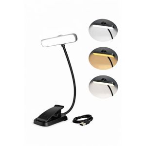 Lampe De Lecture à Clip Susoo - 25 Réglages (5 Couleurs X 5 Luminosités), Blanc, USB, Neuve