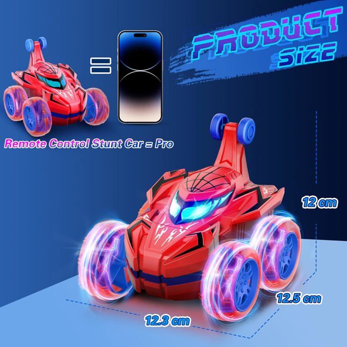 Voiture RC Tout-terrain Main 2.4GHz 4x4 Drift 360° Cadeau Noël Garçon/fille 6-12 Ans Polyvalent - Jeux - Jouets