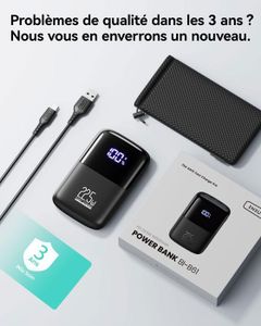 Power Bank Mini 5000Mah Batterie Externe Ultra Capacité Pour Iphone 11