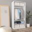 Armoire De Chambre Garde Robe Blanc 100 X 50 X 200 Cm Agglomere
