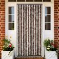 Rideau De Porte Chenille Brun Et Beige 90 X 220 Cm Achat Vente Rideau De Porte Soldes Des Le 15 Juillet